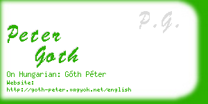 peter goth business card